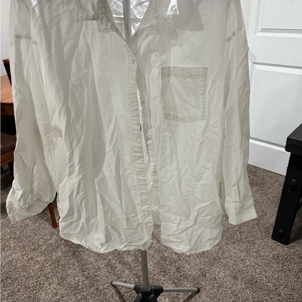 Old Navy Women's White Button Down Shirt